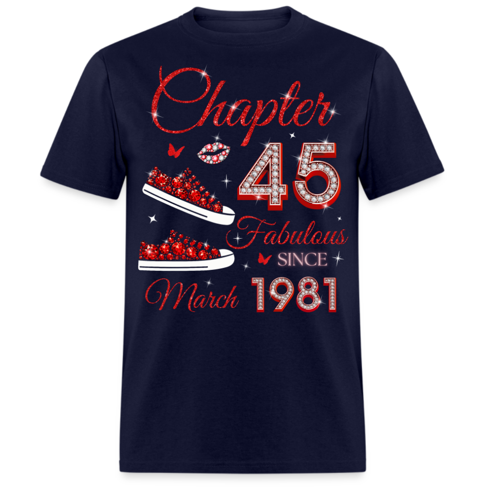 CHAPTER 45 FAB SINCE MARCH 1981 (SNEAKER) UNISEX SHIRT