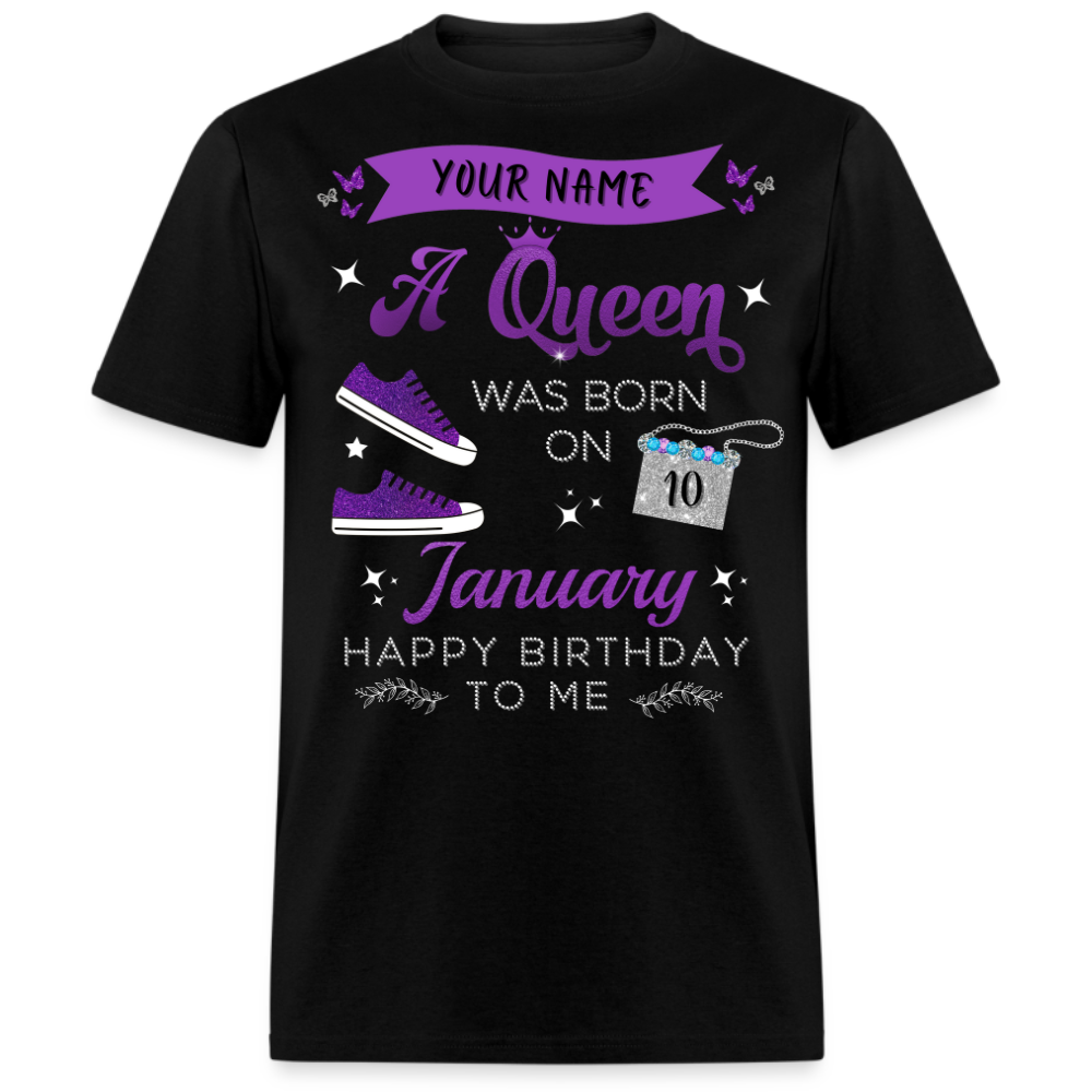 PERSONALIZABLE PURPLE JANUARY QUEEN SHIRT