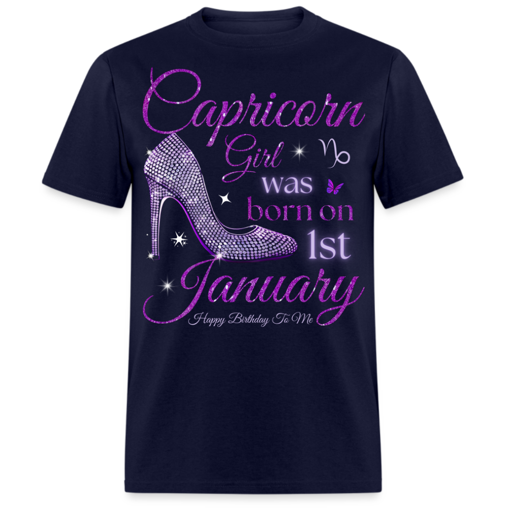 CAPRICORN GIRL WAS BORN ON 1ST JANUARY UNISEX SHIRT