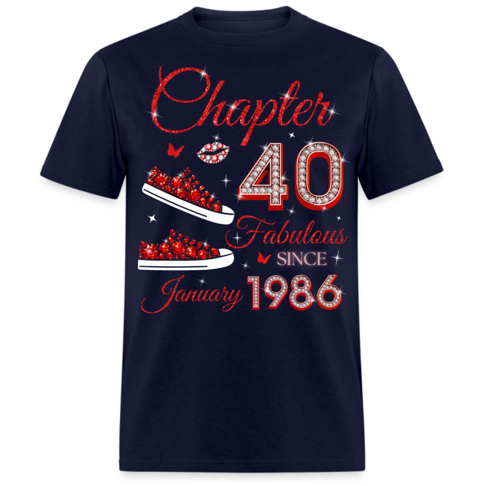 CHAPTER 40 FAB SINCE JANUARY 1986 (SNEAKER) UNISEX SHIRT