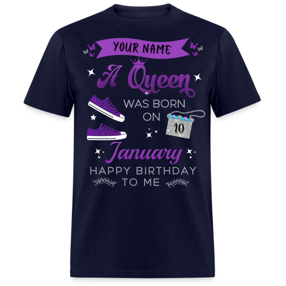 PERSONALIZABLE PURPLE JANUARY QUEEN SHIRT