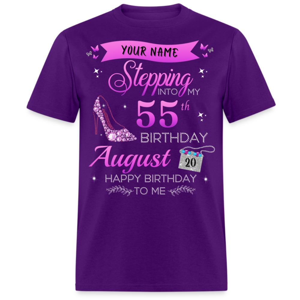 PERSONALIZABLE AUGUST STEPPING BIRTHDAY UNISEX SHIRT