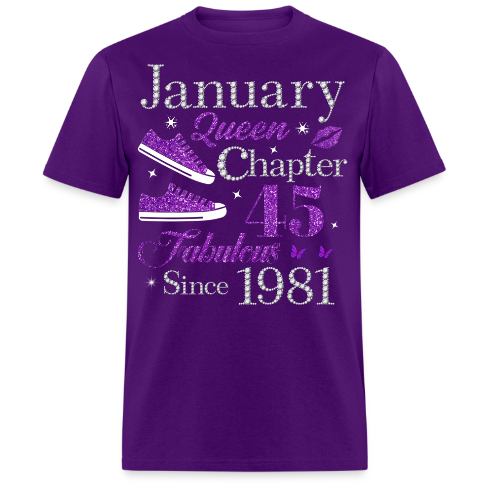 JANUARY QUEEN CHAPTER 45 FAB SINCE 1981 UNISEX SHIRT