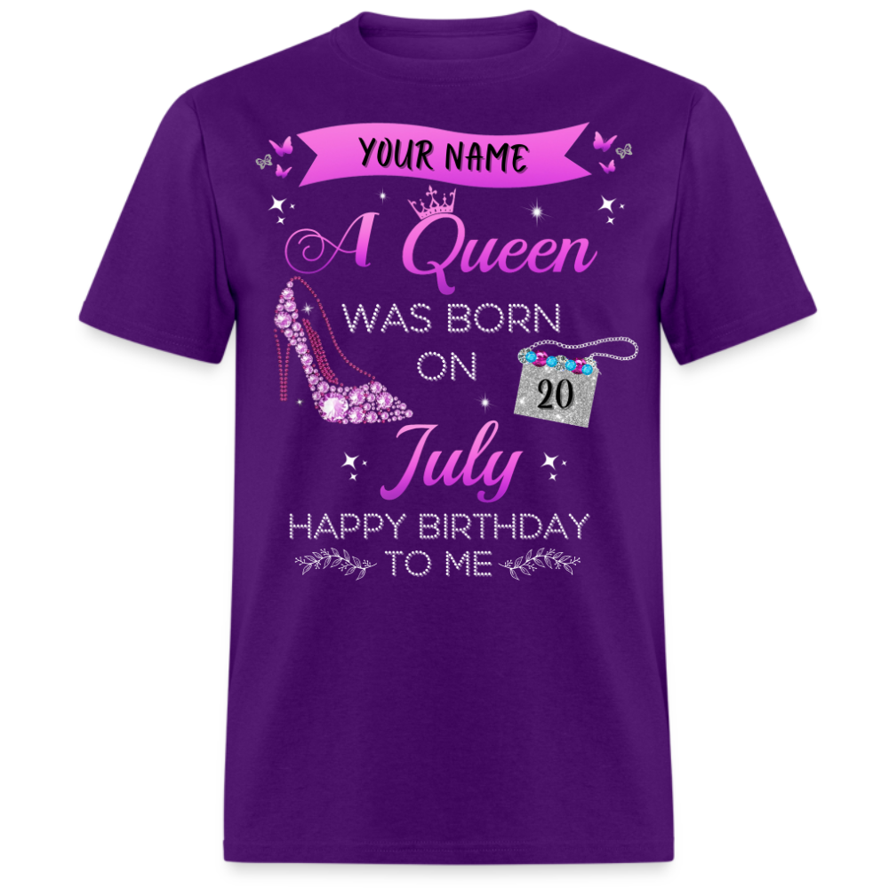 PERSONALIZABLE JULY BIRTHDAY UNISEX SHIRT