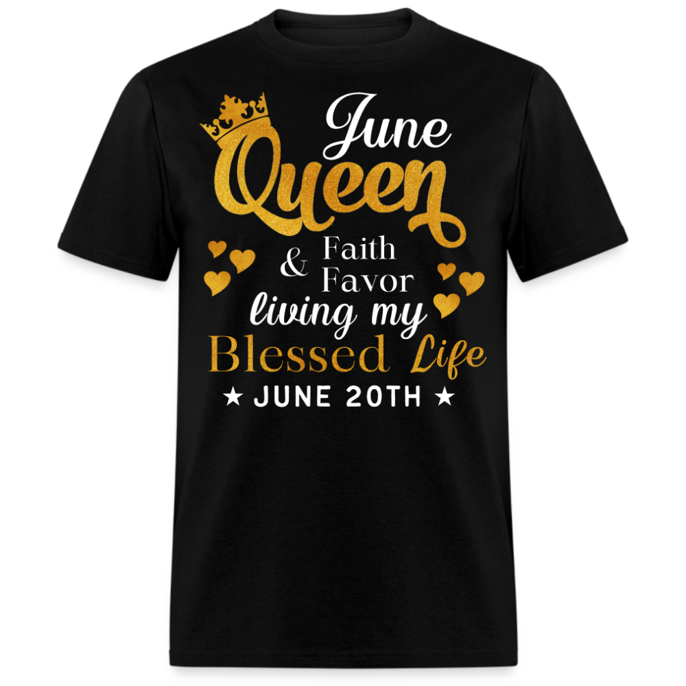 20TH JUNE QUEEN FAITH AND FAVOR UNISEX SHIRT