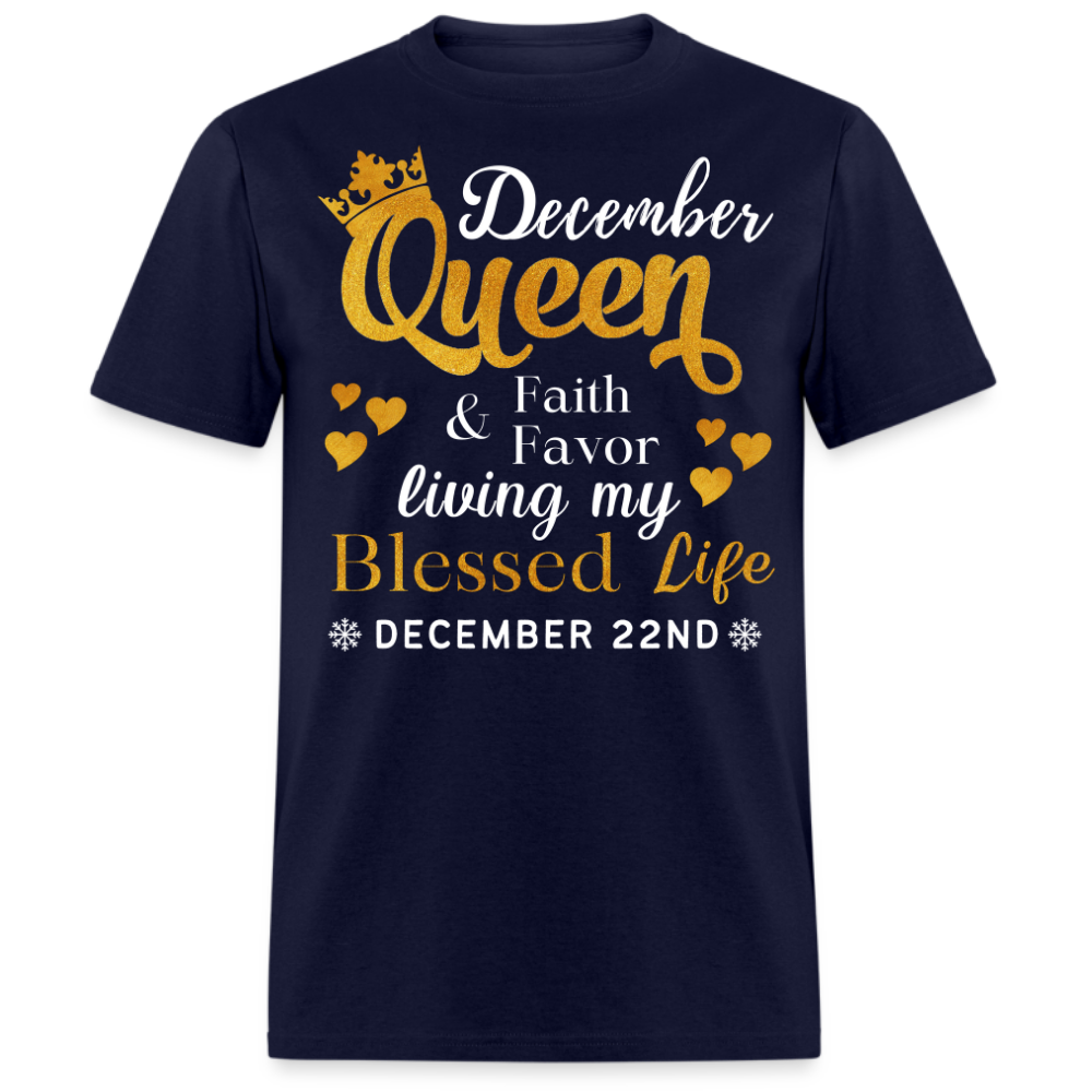22ND DECEMBER QUEEN FAITH AND FAVOR UNISEX SHIRT