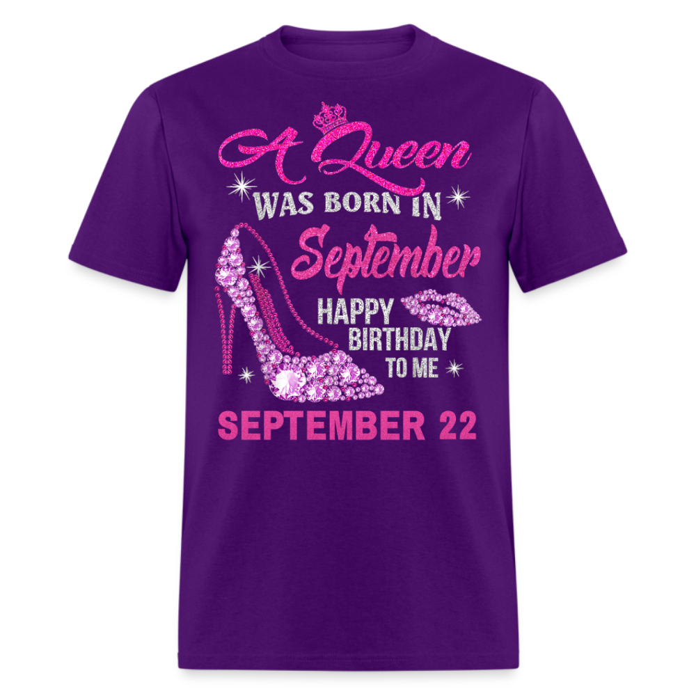 22ND SEPTEMBER QUEEN UNISEX SHIRT
