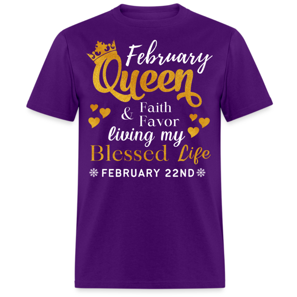22ND FEBRUARY QUEEN FAITH AND FAVOR UNISEX SHIRT