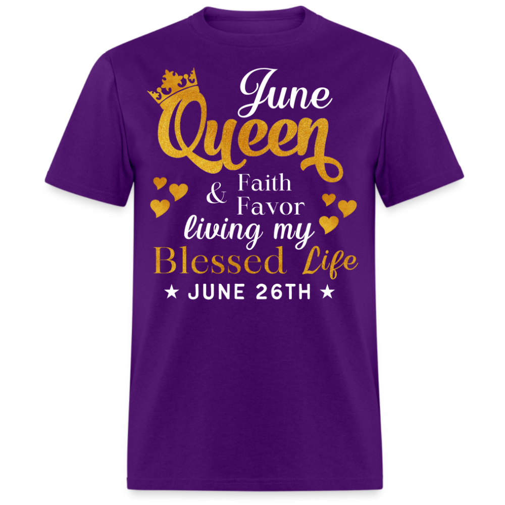 26TH JUNE QUEEN FAITH AND FAVOR UNISEX SHIRT