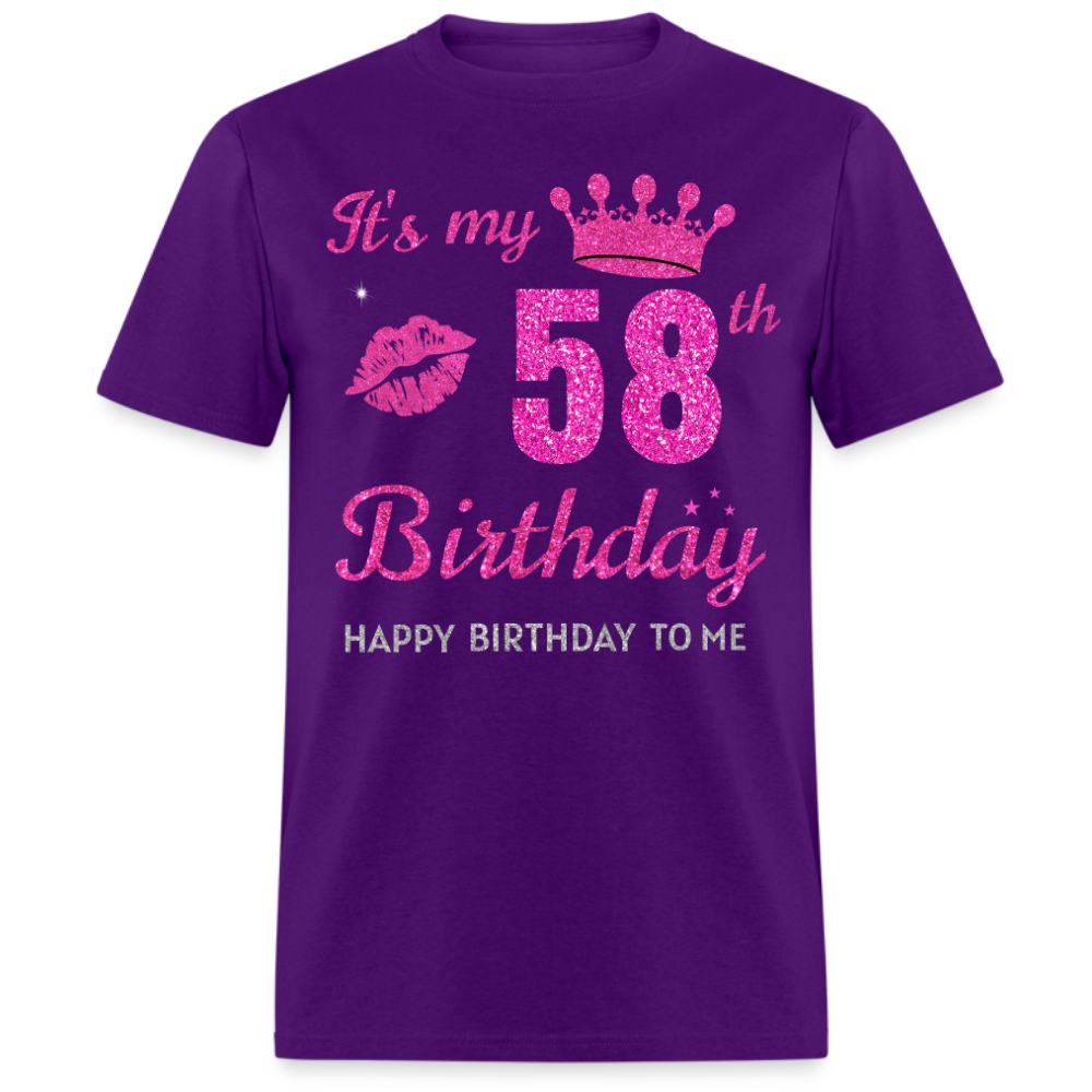 MY 58TH BIRTHDAY UNISEX SHIRT