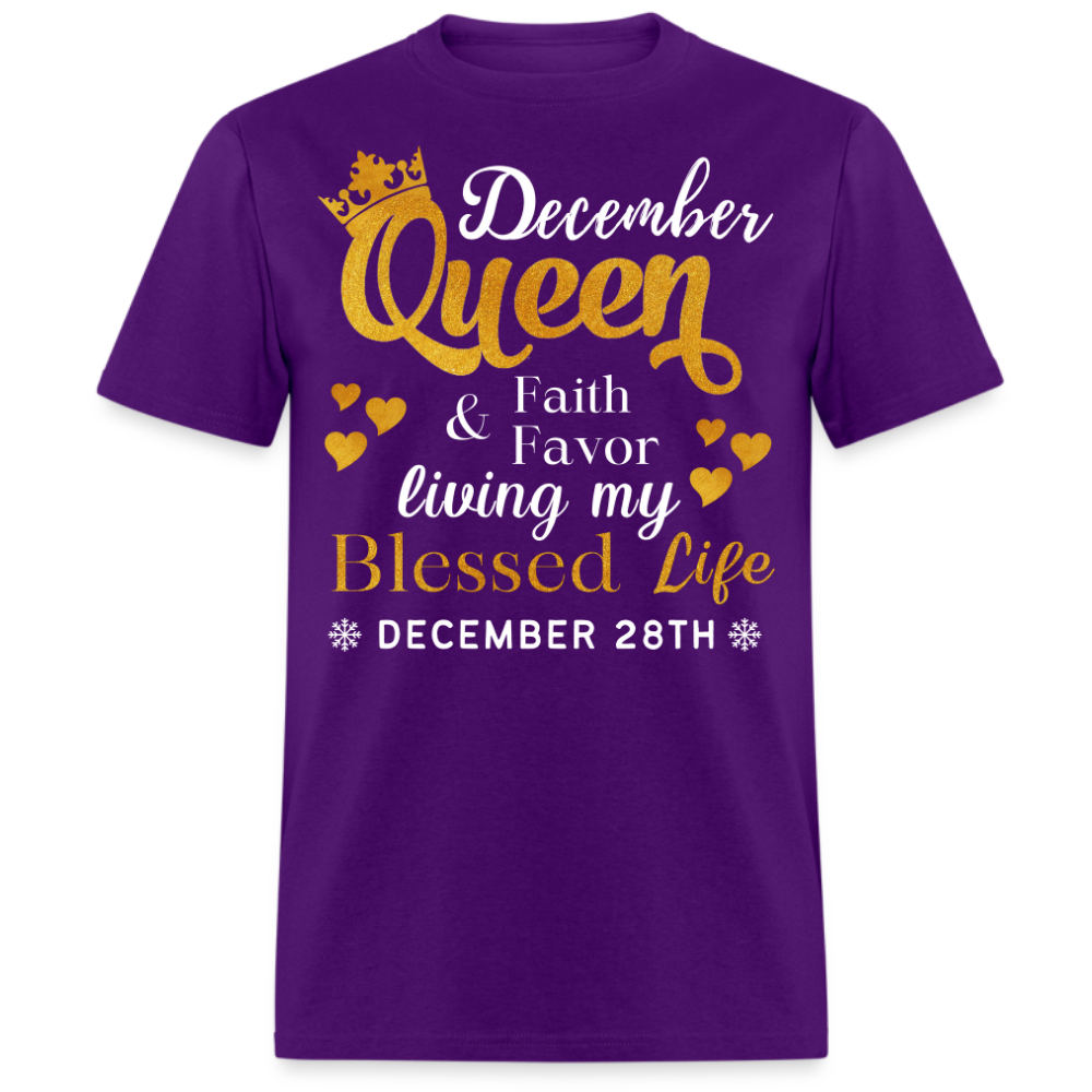 28TH DECEMBER QUEEN FAITH AND FAVOR UNISEX SHIRT