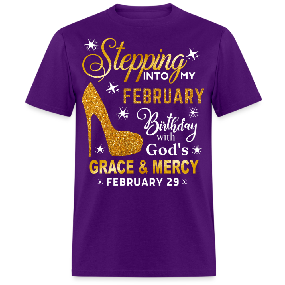 STEPPING INTO MY FEBRUARY 29 BIRTHDAY UNISEX SHIRT