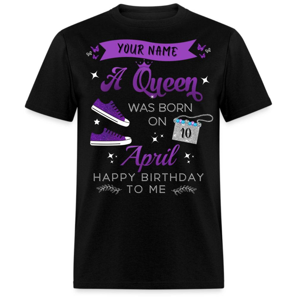 PERSONALIZABLE PURPLE APRIL QUEEN SHIRT