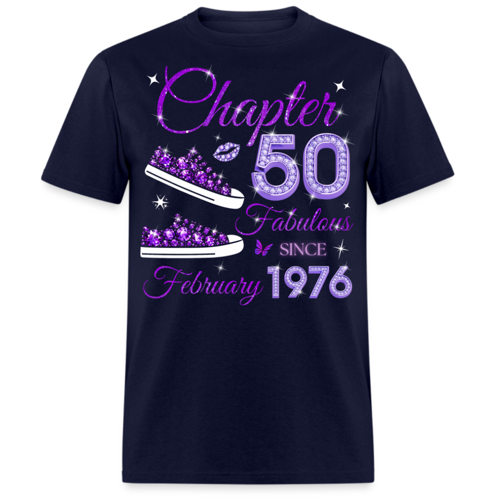 PURPLE CHAPTER 50 FAB SINCE FEBRUARY 1976 (SNEAKER) UNISEX SHIRT