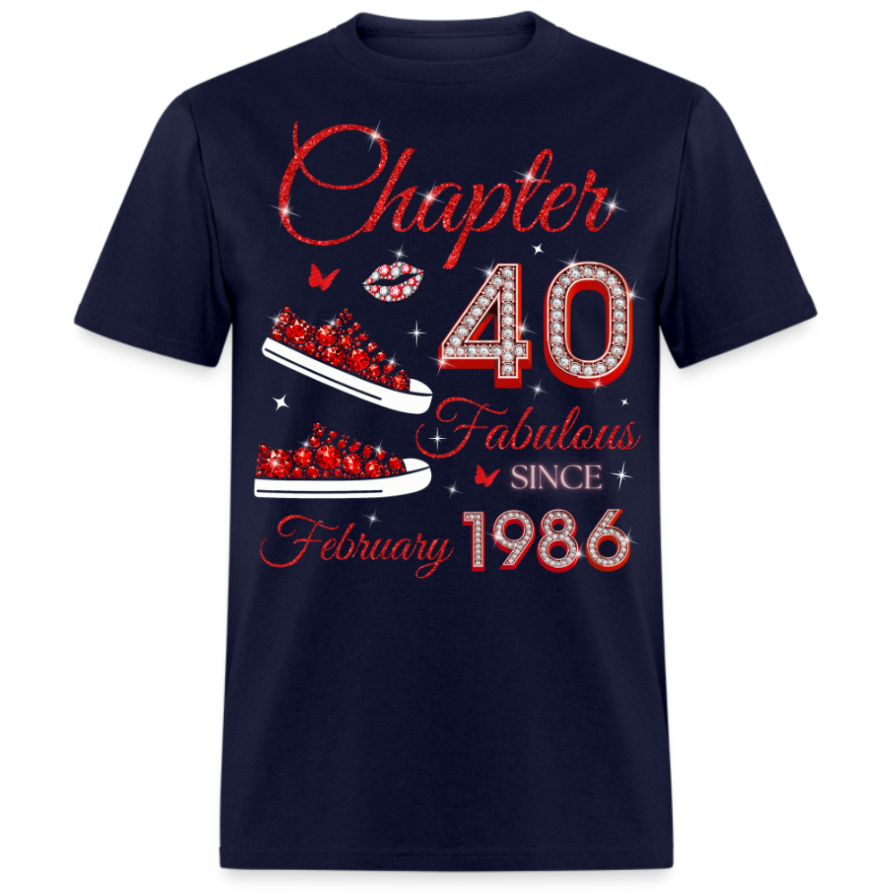 CHAPTER 40 FAB SINCE FEBRUARY 1986 (SNEAKER) UNISEX SHIRT