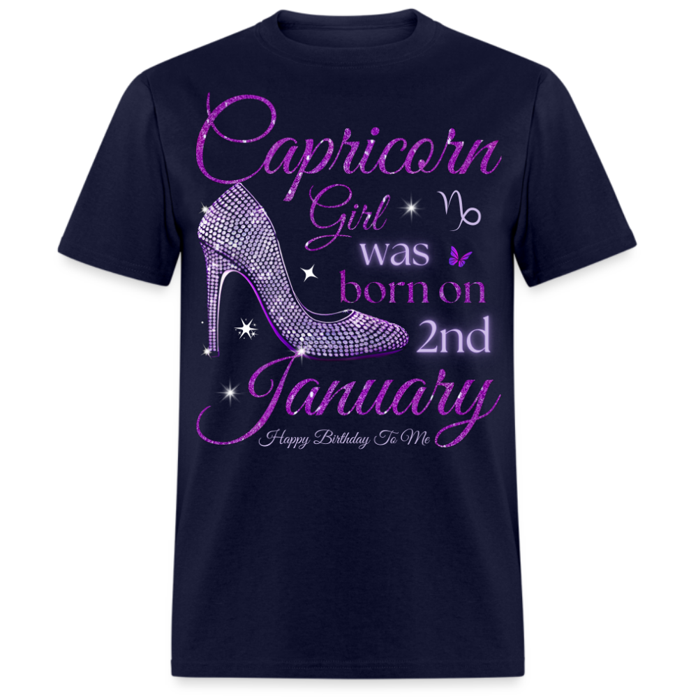 CAPRICORN GIRL WAS BORN ON 2ND JANUARY UNISEX SHIRT