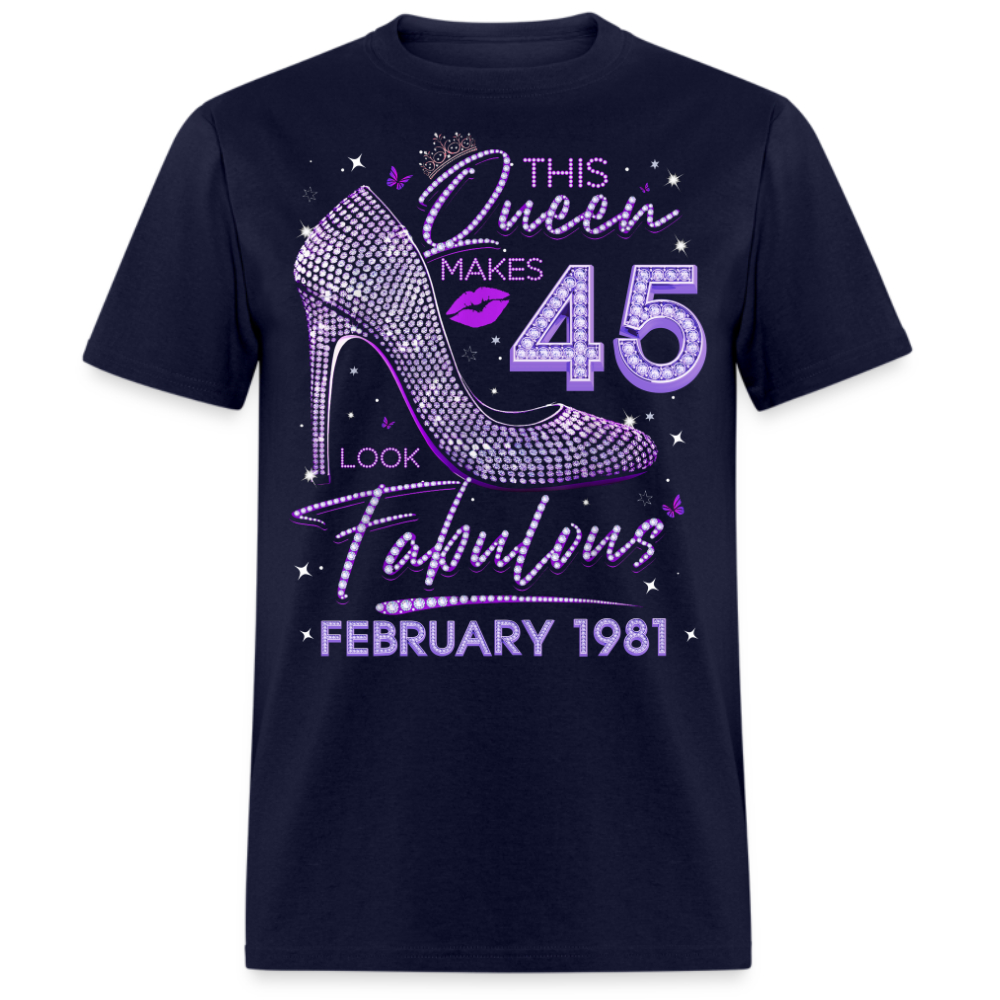 QUEEN 45 FABULOUS FEBRUARY 1981 UNISEX SHIRT
