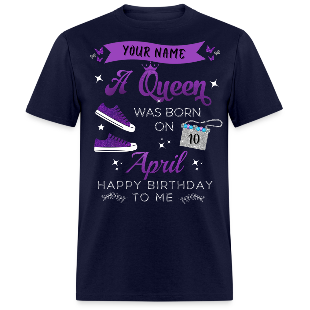 PERSONALIZABLE PURPLE APRIL QUEEN SHIRT
