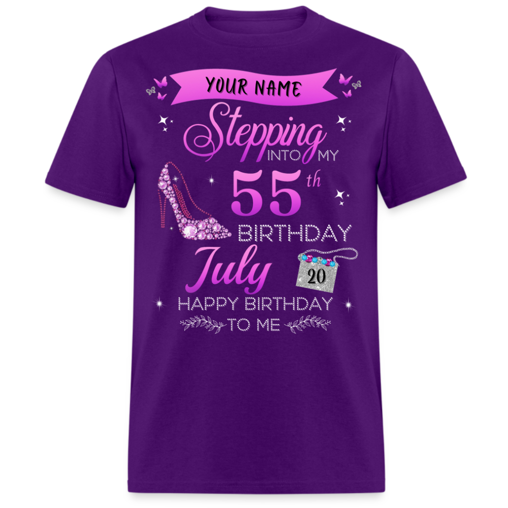PERSONALIZABLE JULY STEPPING BIRTHDAY UNISEX SHIRT
