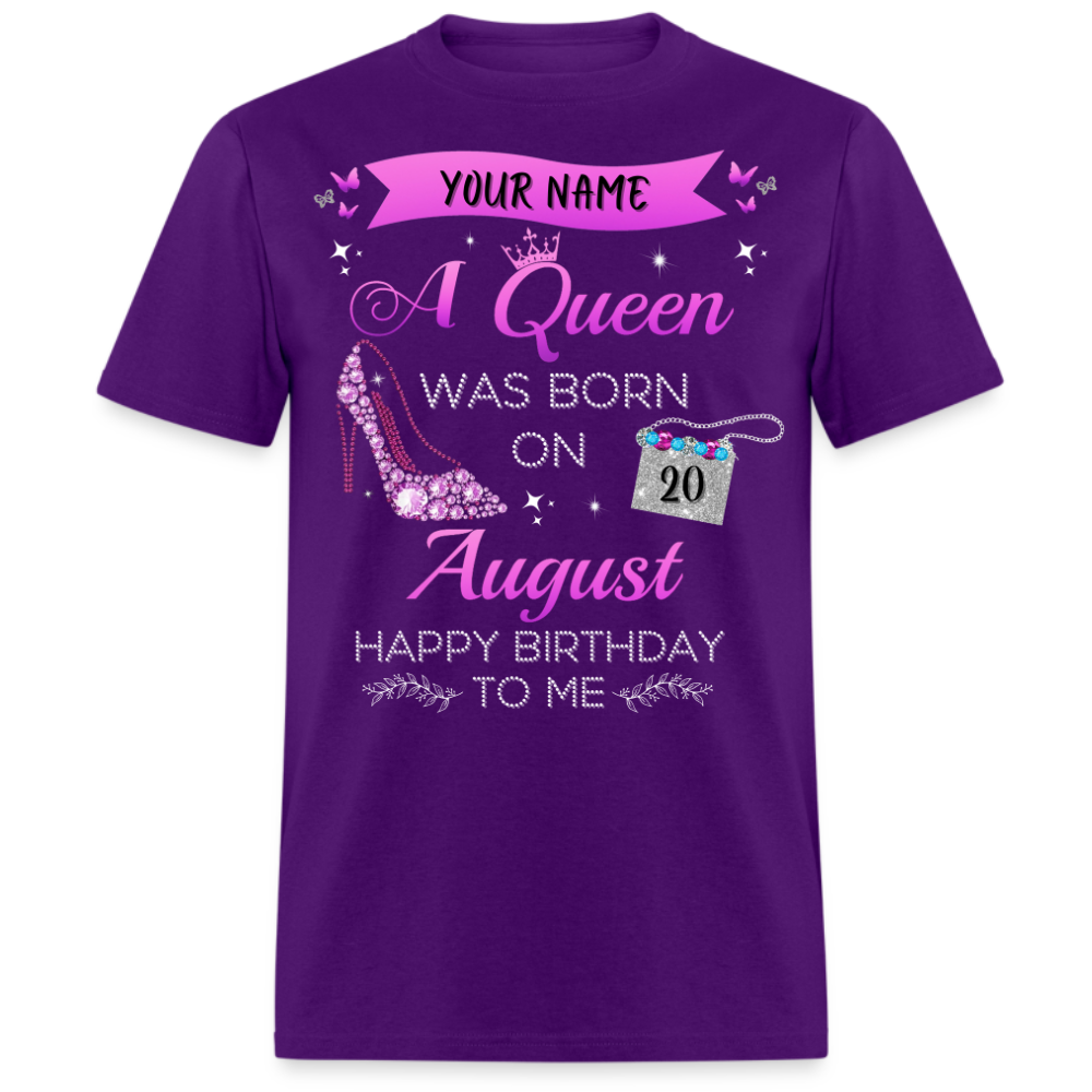 PERSONALIZABLE AUGUST BIRTHDAY UNISEX SHIRT