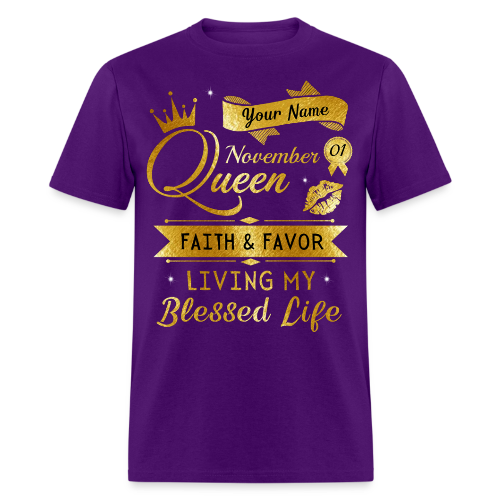 PERSONALIZABLE NOVEMBER FAITH AND FAVOR UNISEX SHIRT