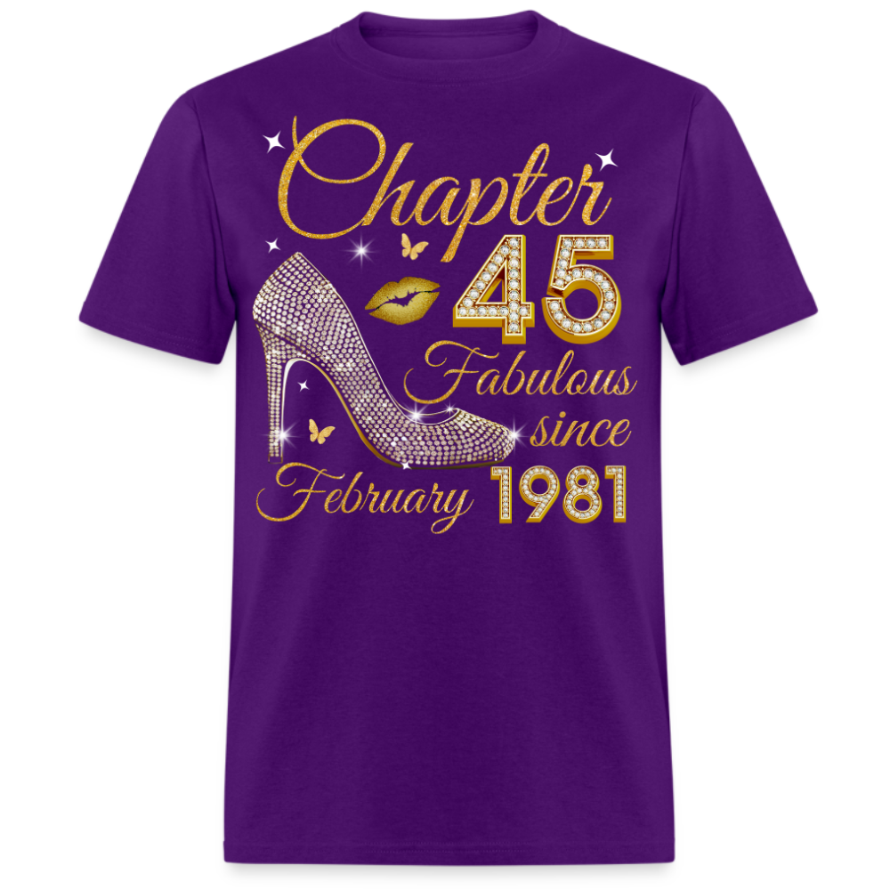 GOLDEN CHAPTER 45 FAB SINCE FEBRUARY 1981 UNISEX SHIRT