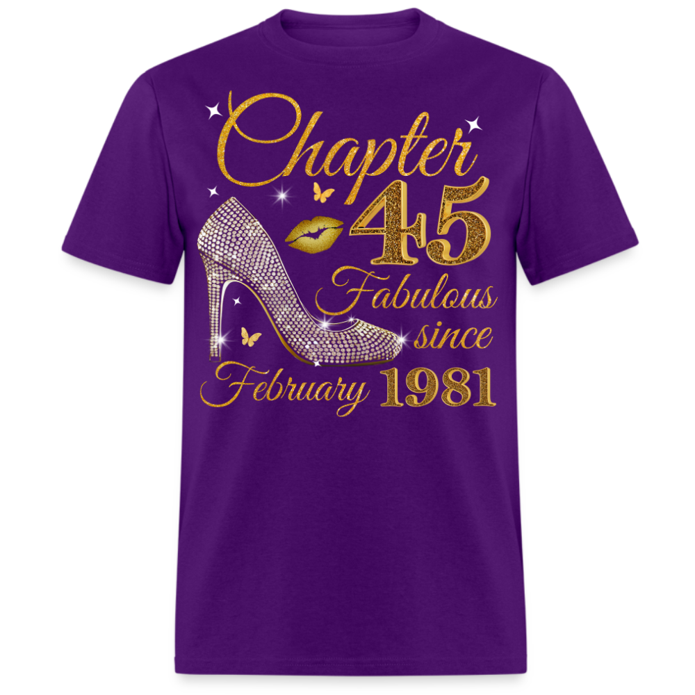 GOLDEN CHAPTER 45 FAB SINCE FEBRUARY 1981 UNISEX SHIRT