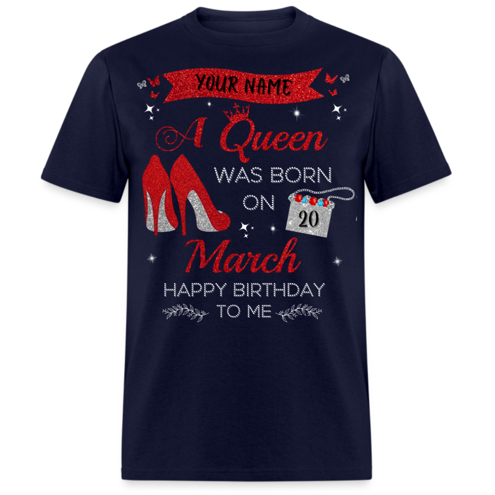 PERSONALIZABLE MARCH BIRTHDAY UNISEX T-SHIRT
