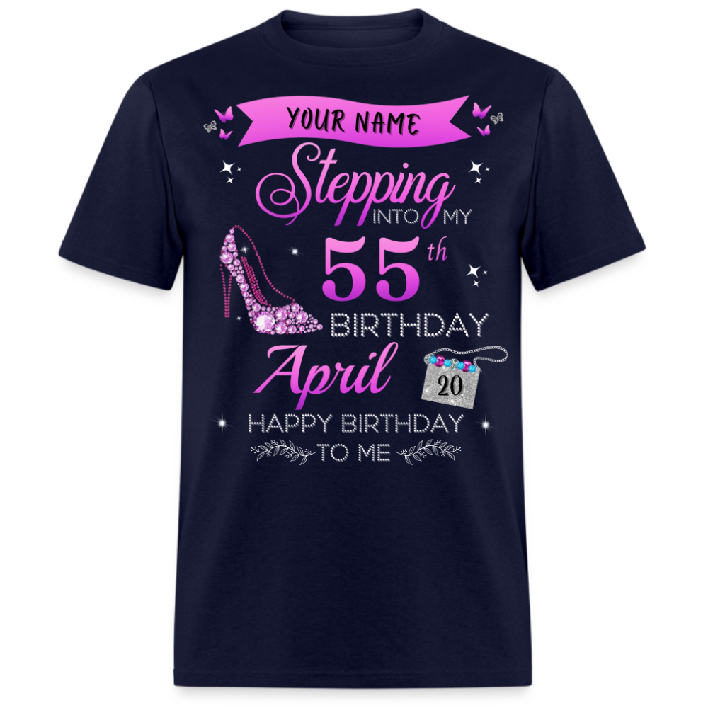 PERSONALIZABLE APRIL STEPPING BIRTHDAY UNISEX SHIRT