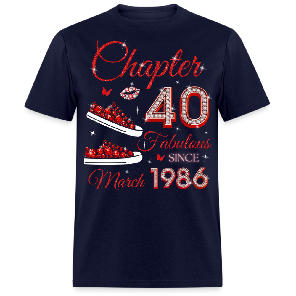 CHAPTER 40 FAB SINCE MARCH 1986 (SNEAKER) UNISEX SHIRT