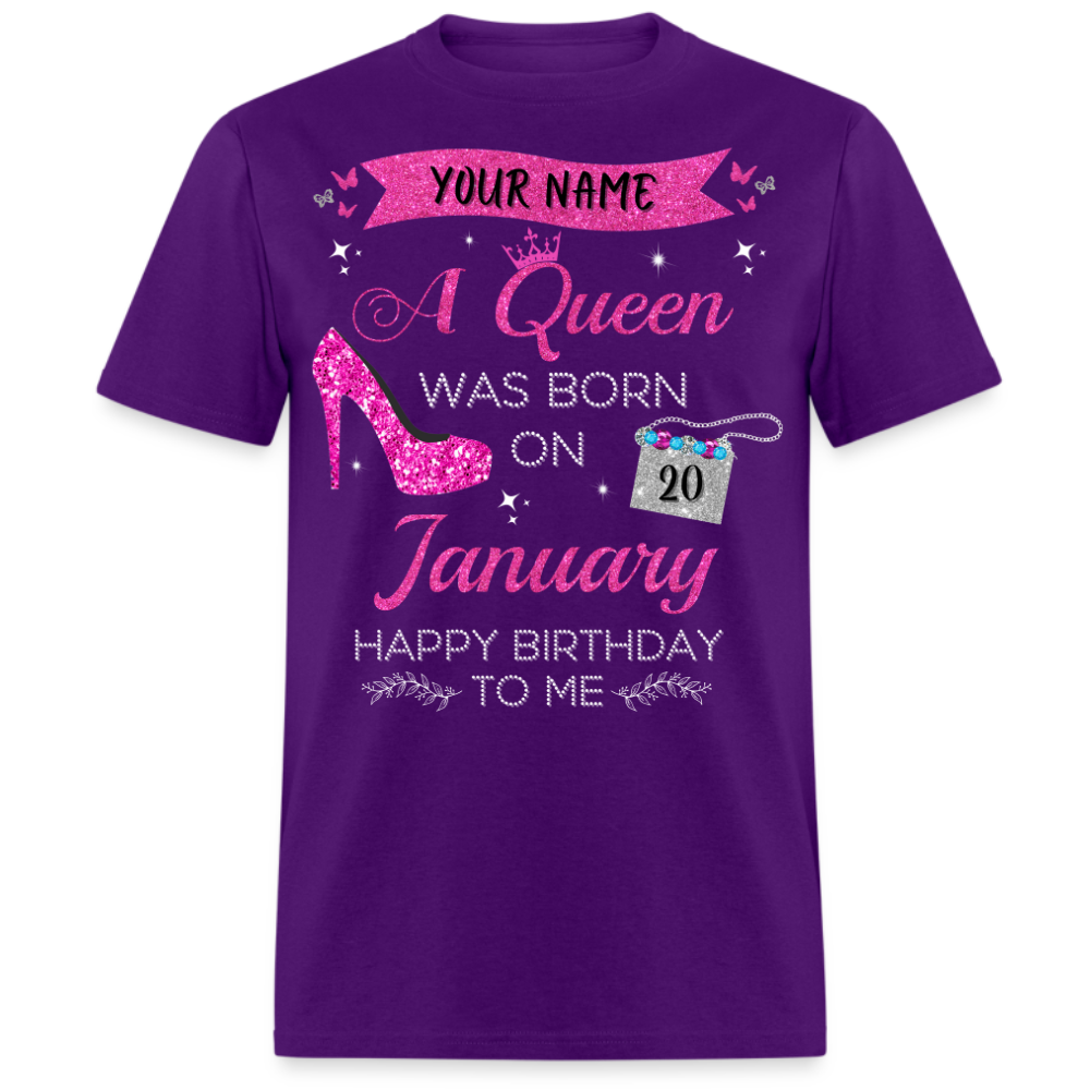 PERSONALIZABLE JANUARY QUEEN SHIRT