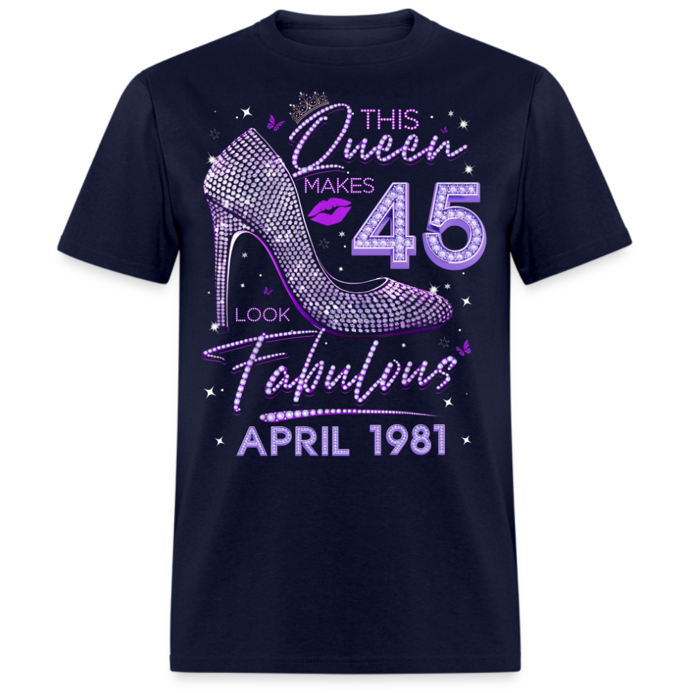 QUEEN 45 FABULOUS APRIL 1981 UNISEX SHIRT