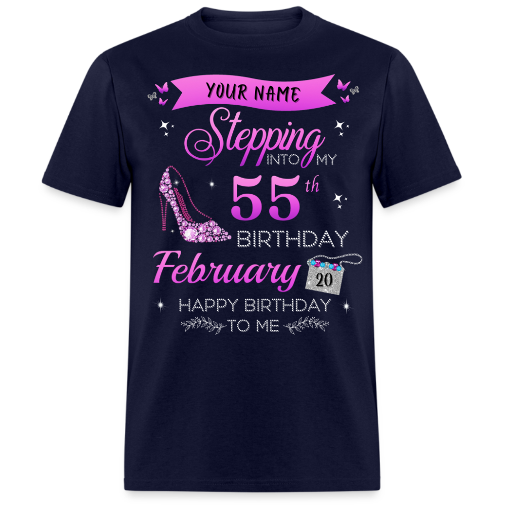 PERSONALIZABLE FEBRUARY STEPPING BIRTHDAY UNISEX SHIRT