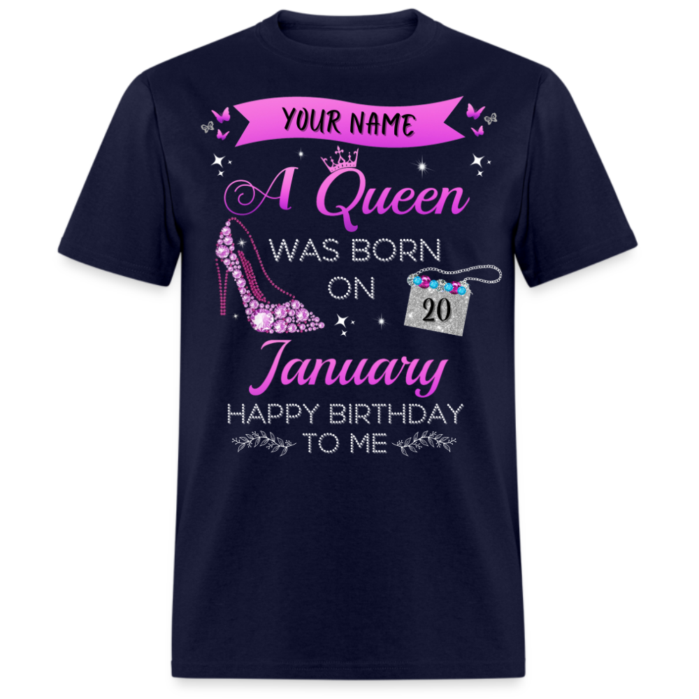 PERSONALIZABLE JANUARY BIRTHDAY UNISEX SHIRT