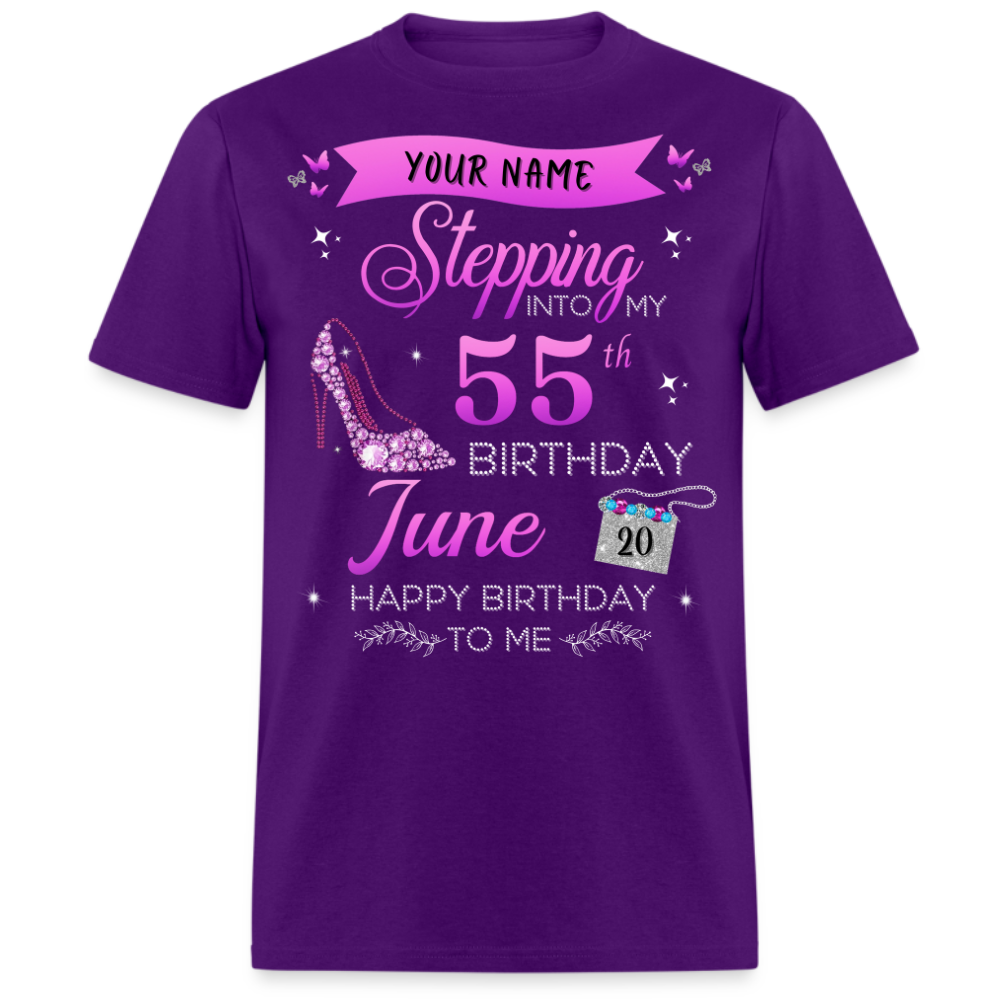 PERSONALIZABLE JUNE STEPPING BIRTHDAY UNISEX SHIRT