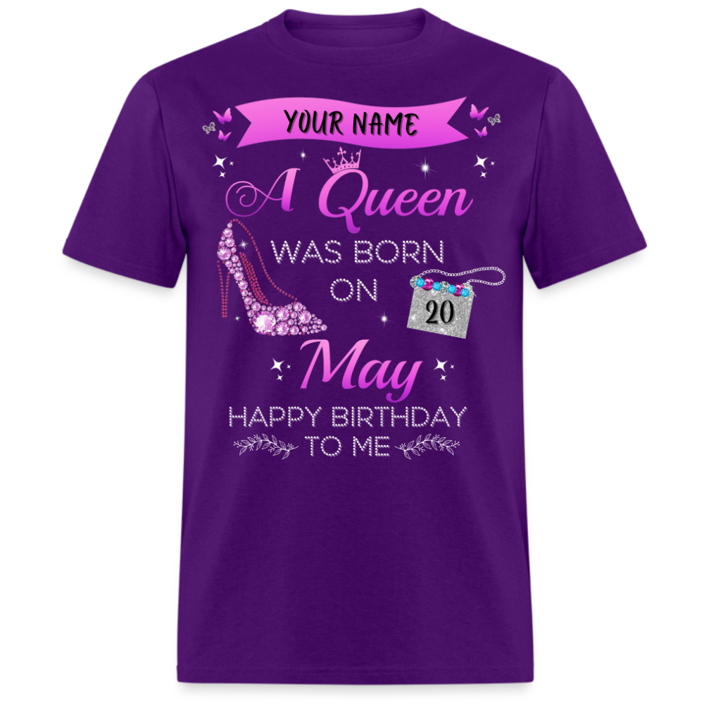 PERSONALIZABLE MAY BIRTHDAY UNISEX SHIRT