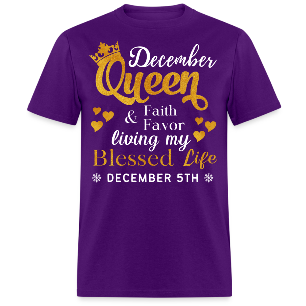 5TH DECEMBER QUEEN FAITH AND FAVOR UNISEX SHIRT