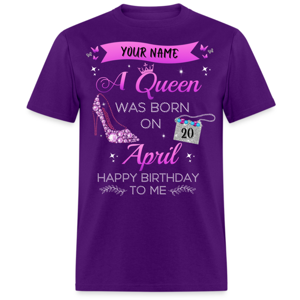 PERSONALIZABLE APRIL BIRTHDAY UNISEX SHIRT