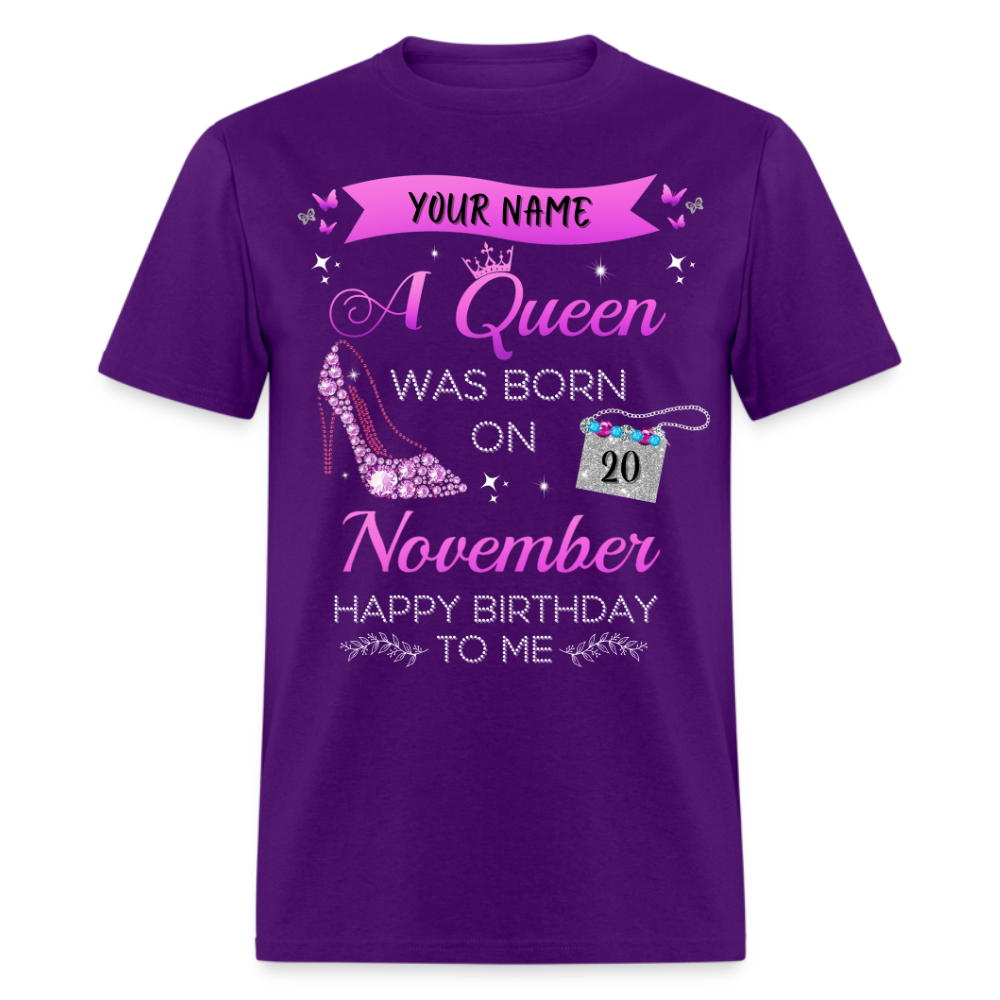 PERSONALIZABLE NOVEMBER BIRTHDAY UNISEX SHIRT