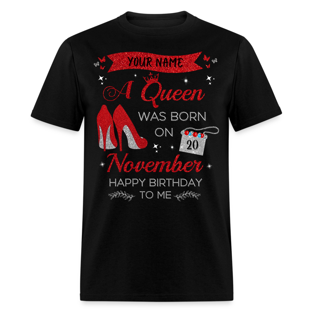 PERSONALIZABLE NOVEMBER BIRTHDAY UNISEX T-SHIRT