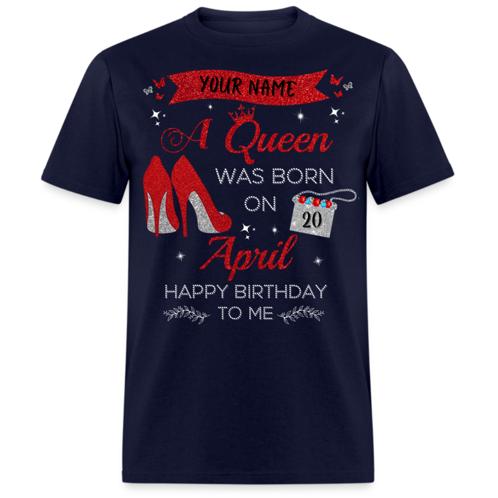 PERSONALIZABLE APRIL BIRTHDAY UNISEX T-SHIRT