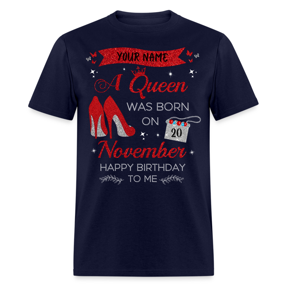 PERSONALIZABLE NOVEMBER BIRTHDAY UNISEX T-SHIRT