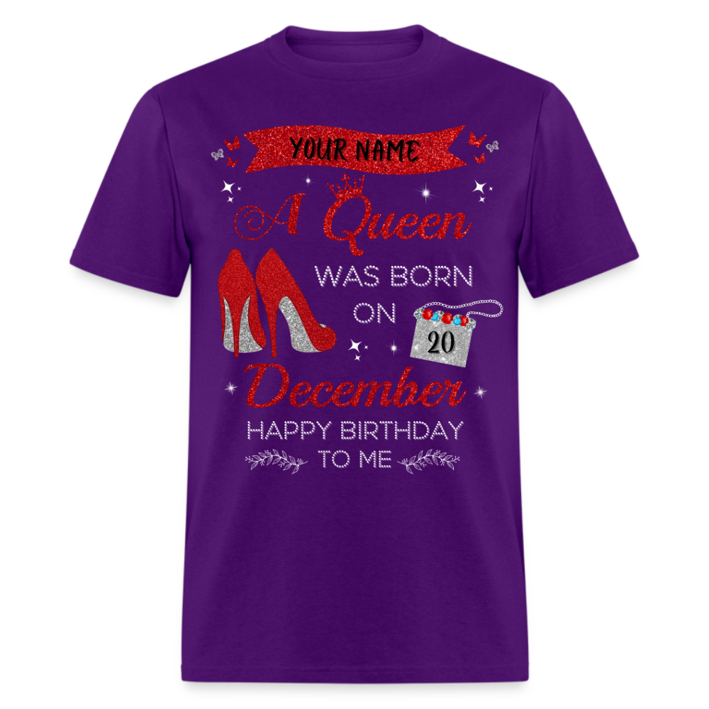PERSONALIZABLE DECEMBER BIRTHDAY UNISEX T-SHIRT