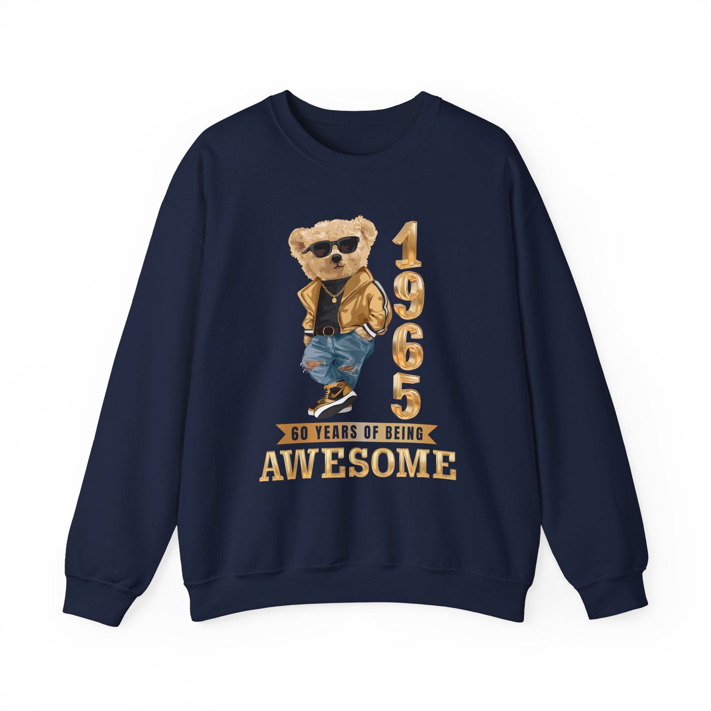1965 60 YEARS OF BEING AWESOME HEAVY BLEND SWEATSHIRT