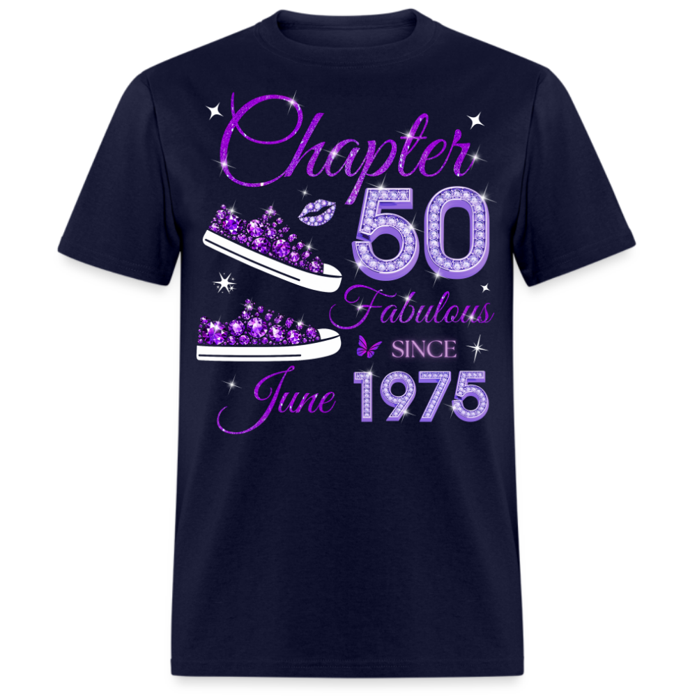PURPLE CHAPTER 50 FAB SINCE JUNE 1975 (SNEAKER) UNISEX SHIRT