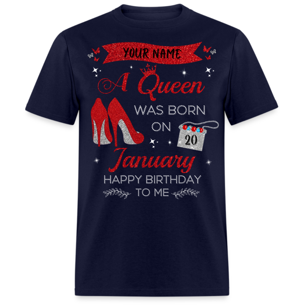 PERSONALIZABLE JANUARY BIRTHDAY UNISEX T-SHIRT