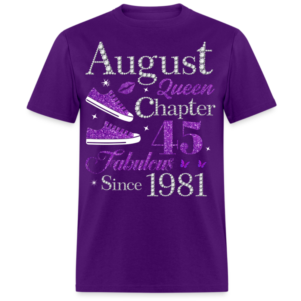 AUGUST QUEEN CHAPTER 45 FAB SINCE 1981 UNISEX SHIRT