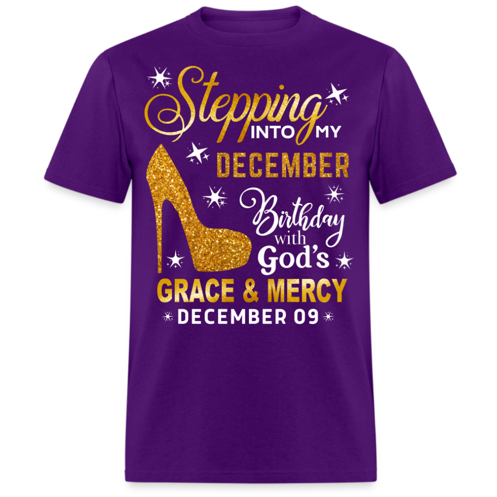 STEPPING INTO MY DECEMBER 09 BIRTHDAY UNISEX SHIRT