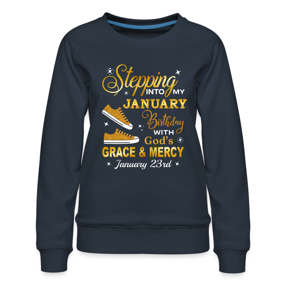 23RD JANUARY GOD'S GRACE WOMEN'S SWEATSHIRT - navy