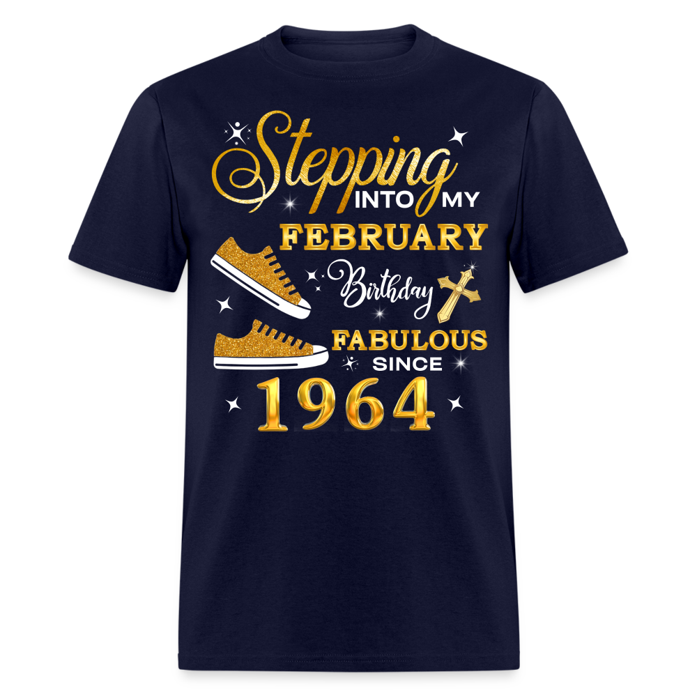 FEBRUARY BIRTHDAY FAB SINCE 1964 UNISEX SHIRT - navy